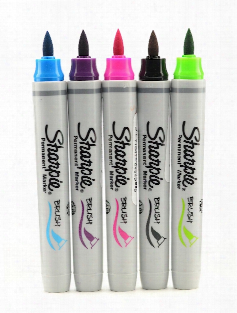 Brush Tip Permanent Markers Black