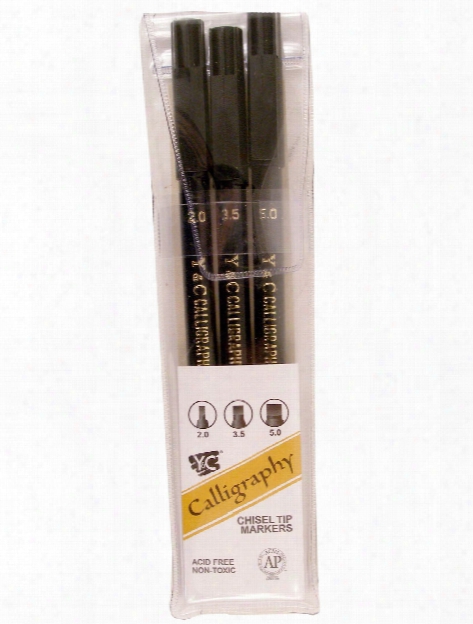 Calligraphy Chisel Tip Marker Set Set Of 3