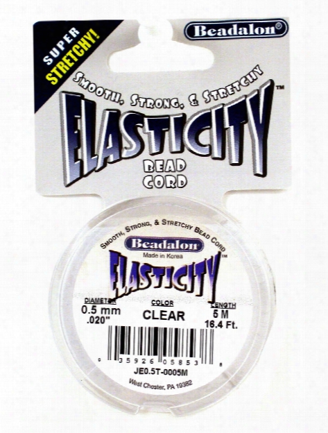 Elasticity Bead Cord 0.5 Mm Clear 16.4 Ft.