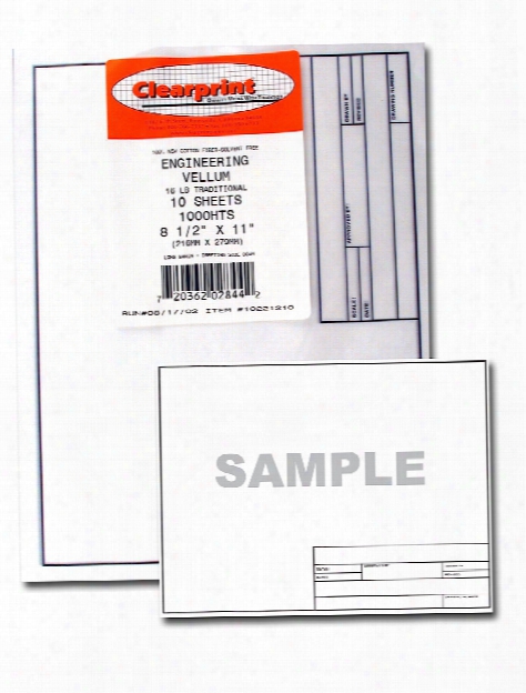 Engineering Vellum 11 In. X 17 In. Pack Of 10