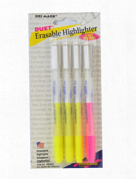 Erasable Highlighter Pack Of 4