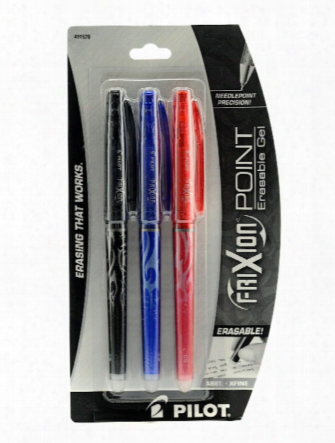Frixion Point Erasable Gel Pens Black Each 0.5 Mm