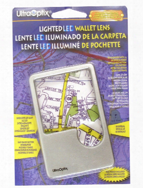 Lighted Led Wallet Lens Magnifier