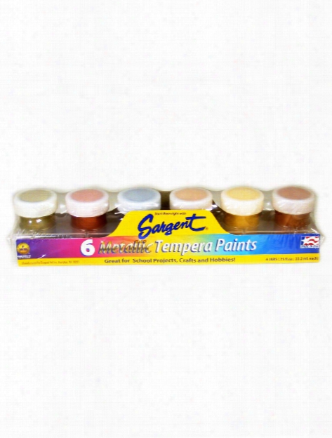 Metallic Tempera Paints Set Of 6