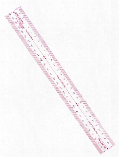 Metric Transparent Ruler 1 In. X 6 In.