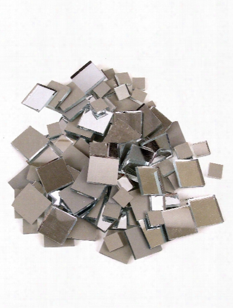 Mirrored Glass Tile Square 3 8 In. 25 Tiles Bag