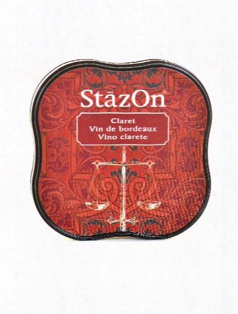 Stazon Solvent Ink Black Cherry 3.75 In. X 2.625 In. Full-size Pad