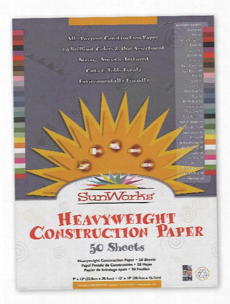 Sunworks Construction Paper Bright Whit E 12 In. X 18 In.