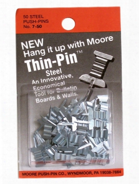 Thin-pin Push Pins Pack Of 50