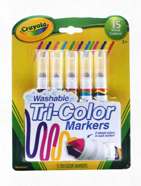 Washable Tri-color Markers Pack Of 5