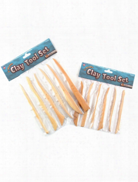 Wooden Clay Tool Sets 6 In.