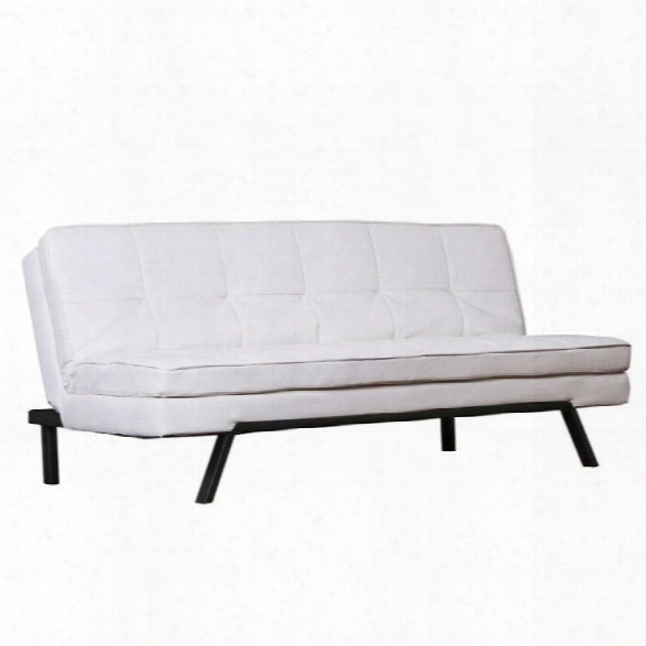 Abbyson Living Bradley Faux Leather Sofa In Pure White