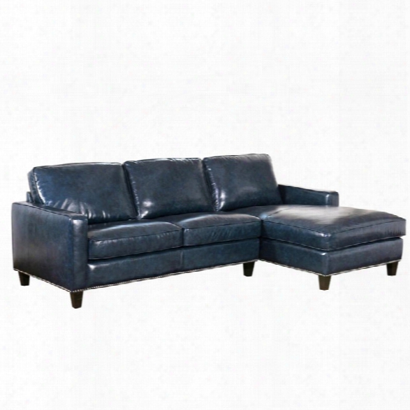 Abbyson Living Dregado Top Grain Leather Right Facing Sectional