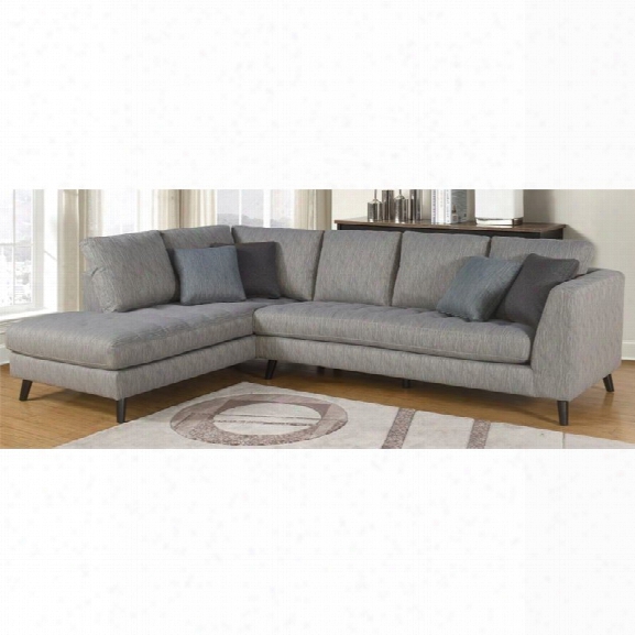 Abbyson Living Eve Mid Century Sectional In Gray