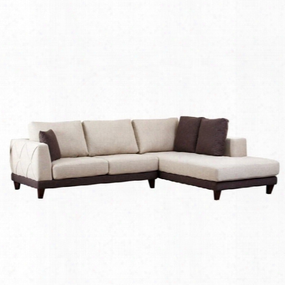 Abbyson Livihg Juliette Fabric Sectional Sofa In Cream