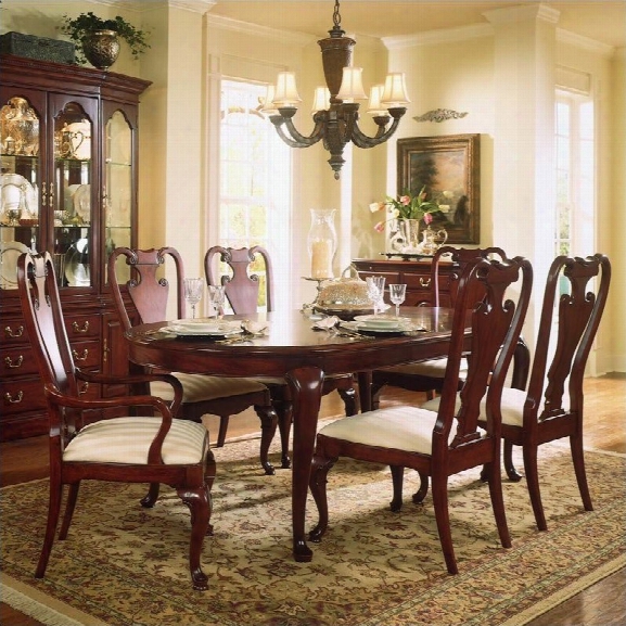American Drew Cherry Grove 7 Piece Oval Casual Dining Set In Cherry
