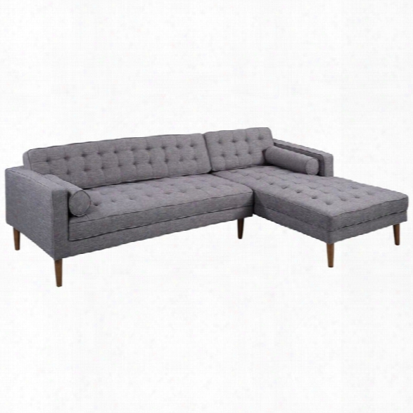 Armen Living Element Right Sectional In Dark Gray