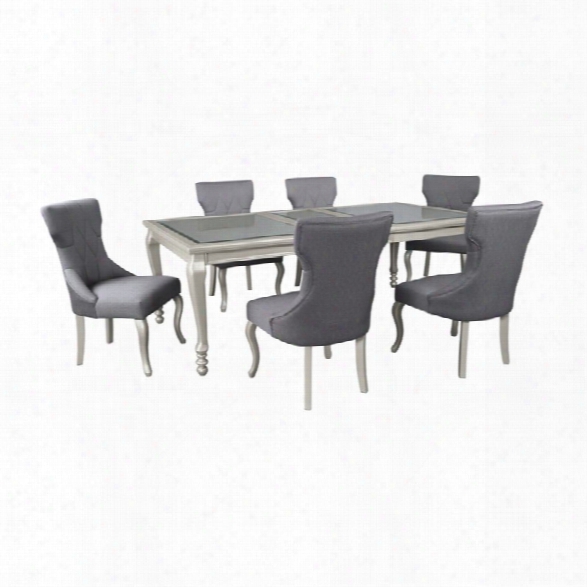 Ashley Coralayne 7 Piece Dining Set In Silver