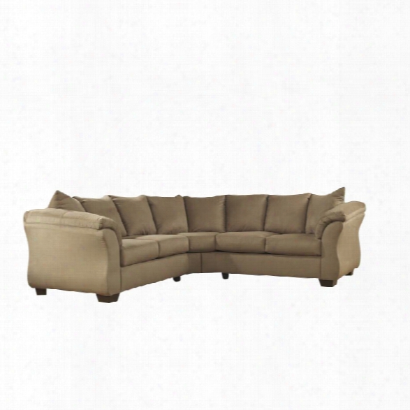 Ashley Darcy 2 Piece Sectional In Mocha