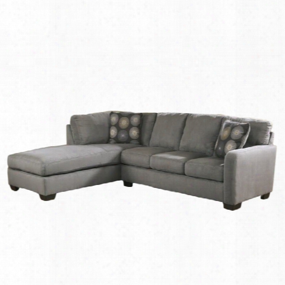 Ashley Furniture Zella Microfiber Sofa Sectional In Charcoal