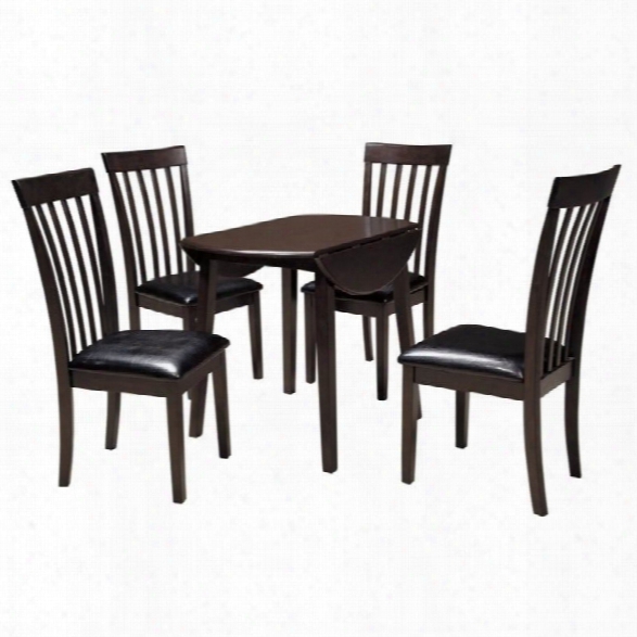 Ashley Hammis 5 Piece Dining Room Set In Dark Brown