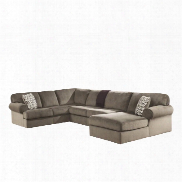 Ashley Jessa Place 3 Piece Fabric Left Facing Sectional In Dune