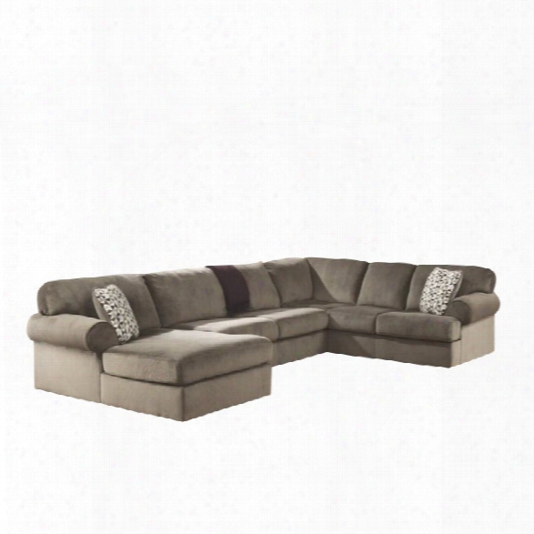 Ashley Jessa Place 3 Piece Polyester Sectional In Dune