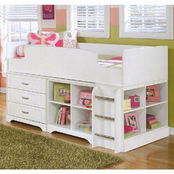 Ashley Lulu Wood Twin Loft Bed In White