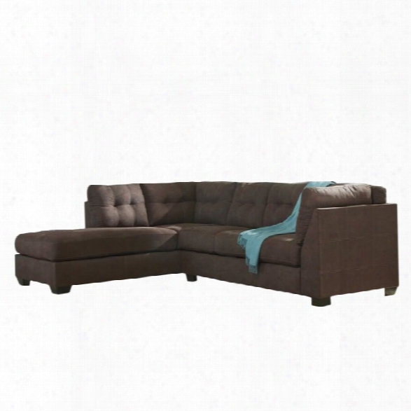 Ashley Maier 2 Piece Left Fabric Chaise Sectional In Walnut