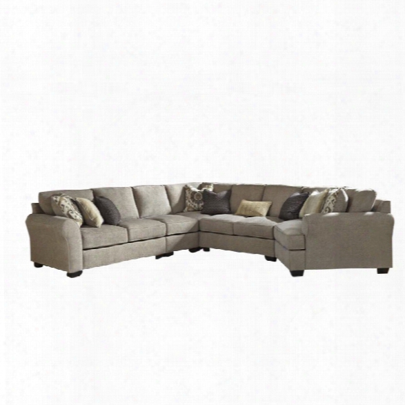 Ashley Pantomine 5 Piece Left Facing Sectional In Driftwood