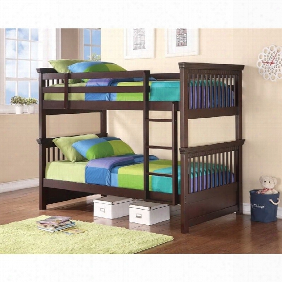 Coaster Oliver Twin Over Twin Bunk Bed In Cappuccino