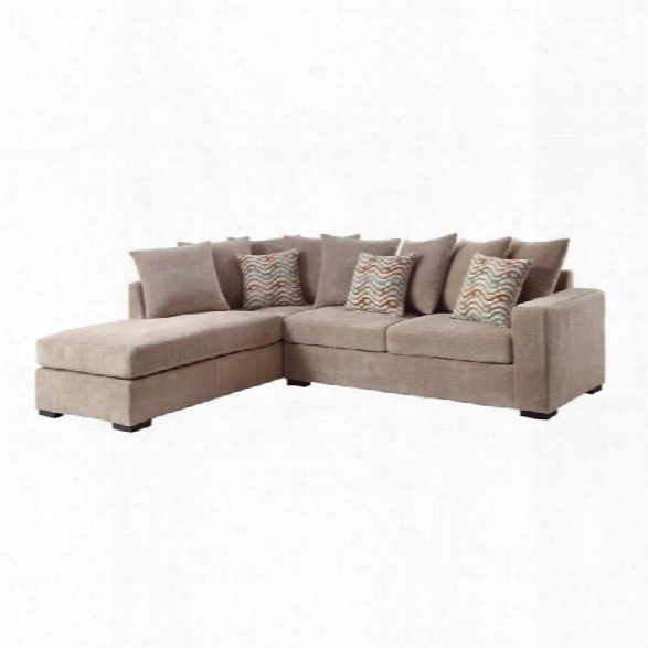 Coaster Olson Fabric Sectional In Coffee