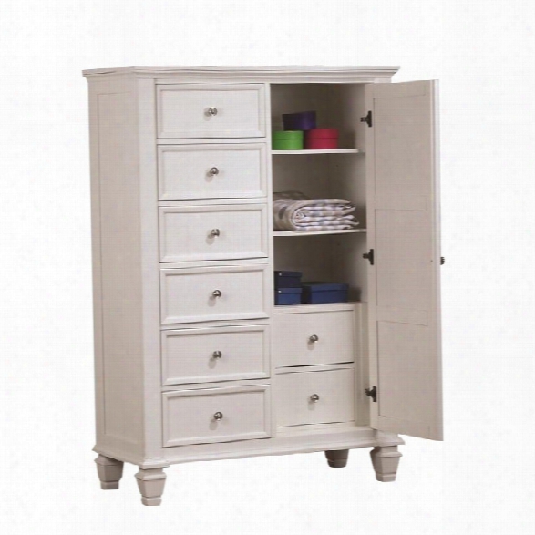 Coaster Sandy Beach Armoire In White