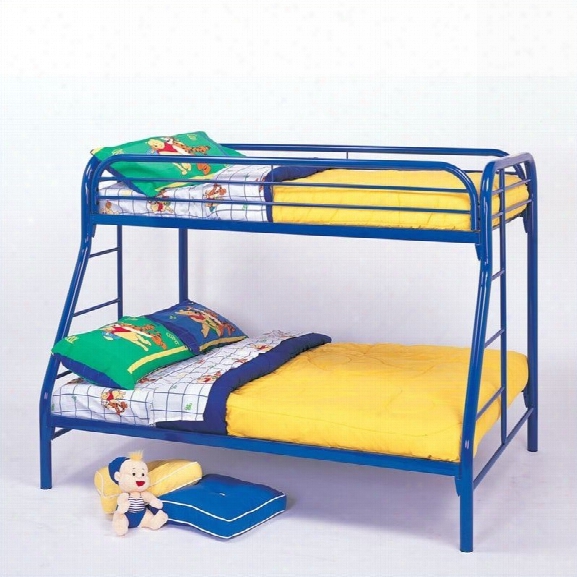 Coaster Tracey Twin Over Full Metal Bunk Bed In Blue Finish