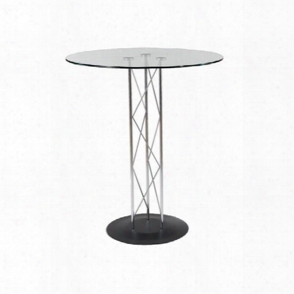 Eurostyle Taby Bar Table With 36 Inch Top And Black Base