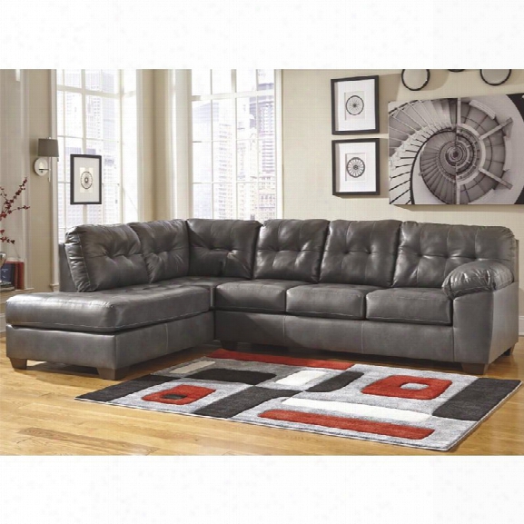 Flash Furniture Durablend Left Facing Sectional In Gray