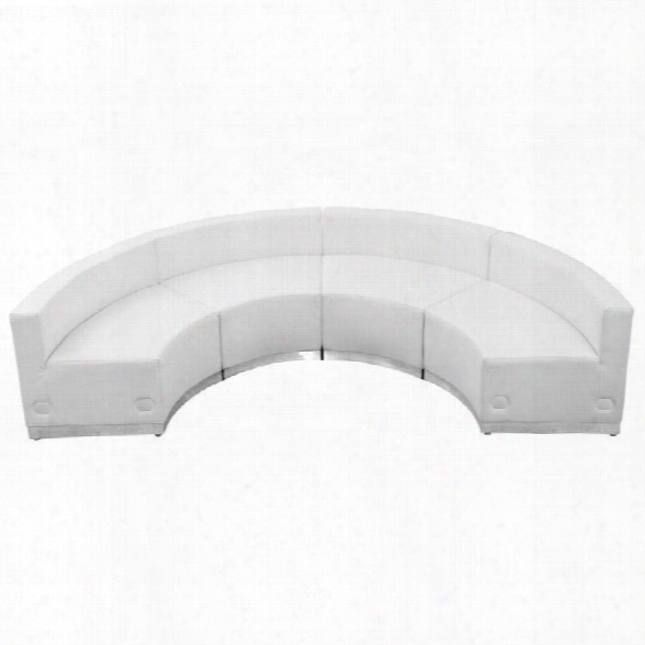 Flash Furniture Hercules Alon 4 Piece Reception Seating In White