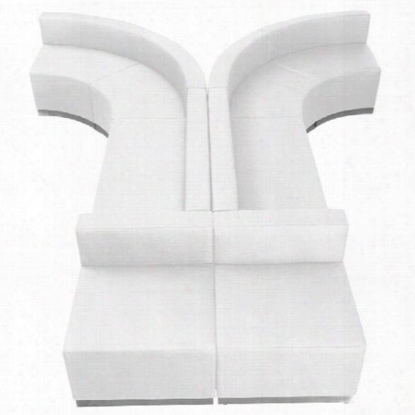 Flash Furniture Hercules Alon 8 Piece Reception Seating In White