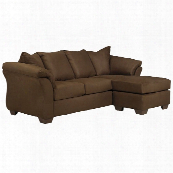 Flash Furniture Microfiber  Right Facing Sectional In Cafe