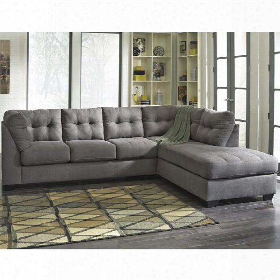 Flash Furniture Microfiber Right Facing Sectional In Charcoal