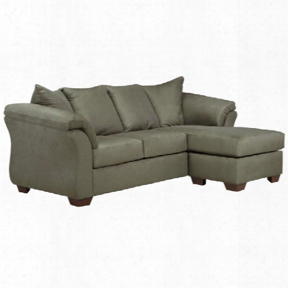 Flash Furniture Microfiber Right Facing Sectional In Sage