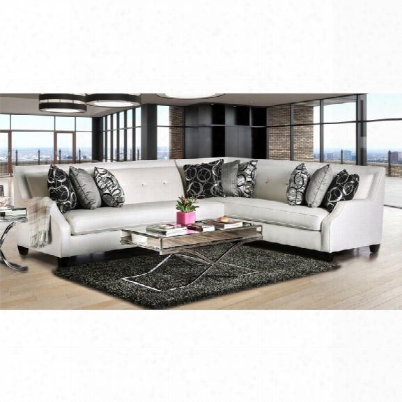 Furniture Of America Berlane Right Facing Sectional In Off-white
