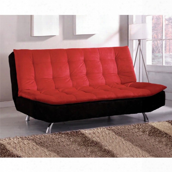 Furniture Of America Blanforder Futon In Red And Black