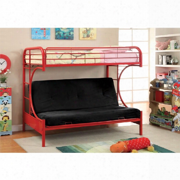 Furniture Of America Capelli Metal Loft Bed In Red