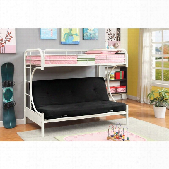 Furniture Of America Capelli Metal Loft Bed In White