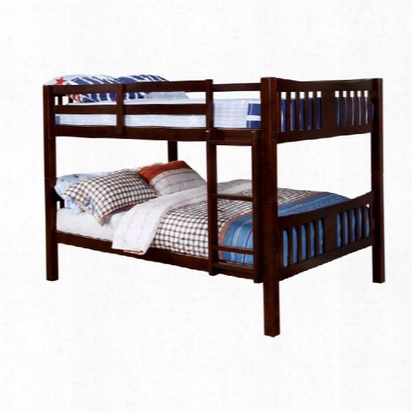 Furniture Of America Edith Full Over Full Bunk Bed In Dark Walnut