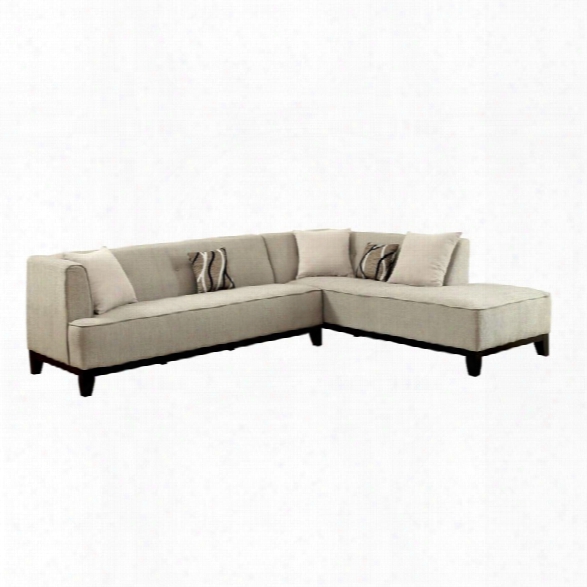 Furniture Of America Enna Fabric Sectional In Beige