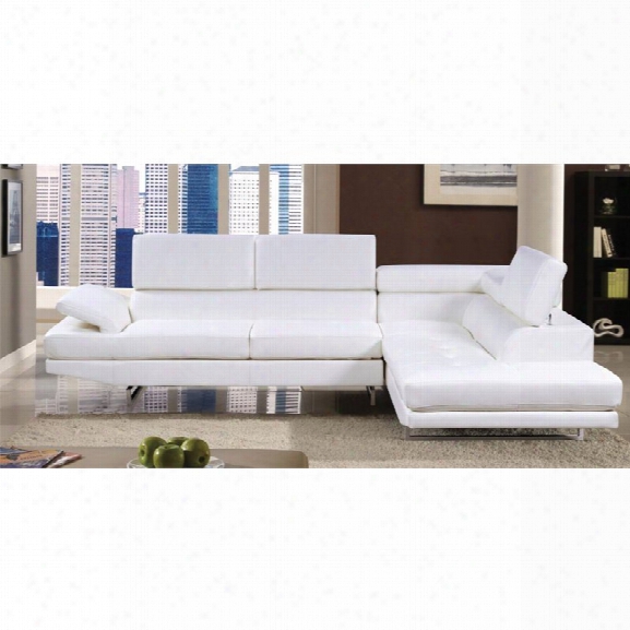 Furniture Of America Fuchantel Sectional In White