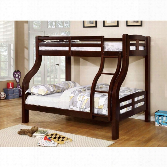 Furniture Of America Lancealot Twin Over Full Bunk Bed In Espresso