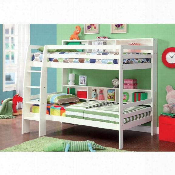 Furniture Of America Melvin Twin Over Twin Bunk Bed In White